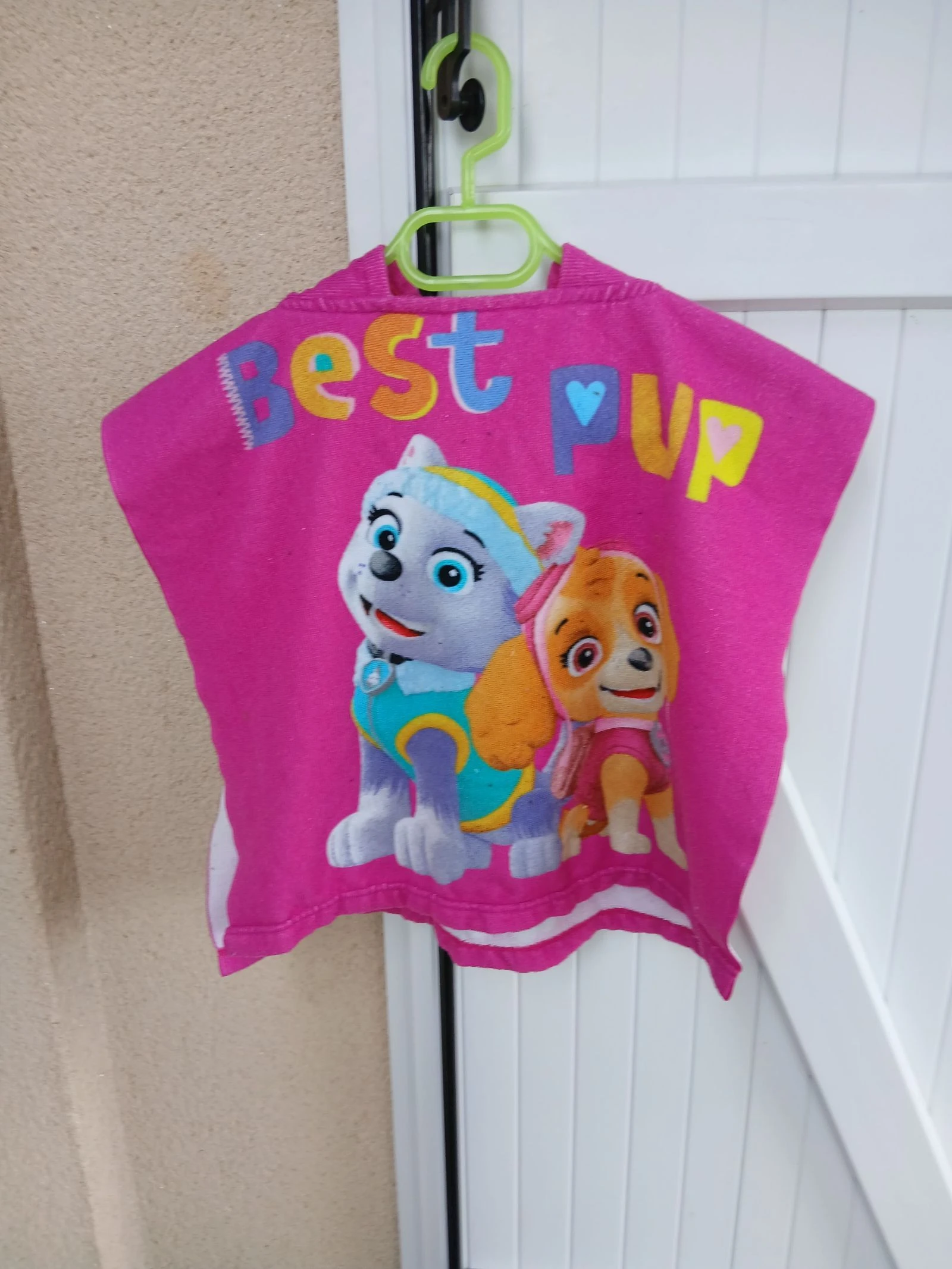 poncho filles pat patrouille 2/3 ans